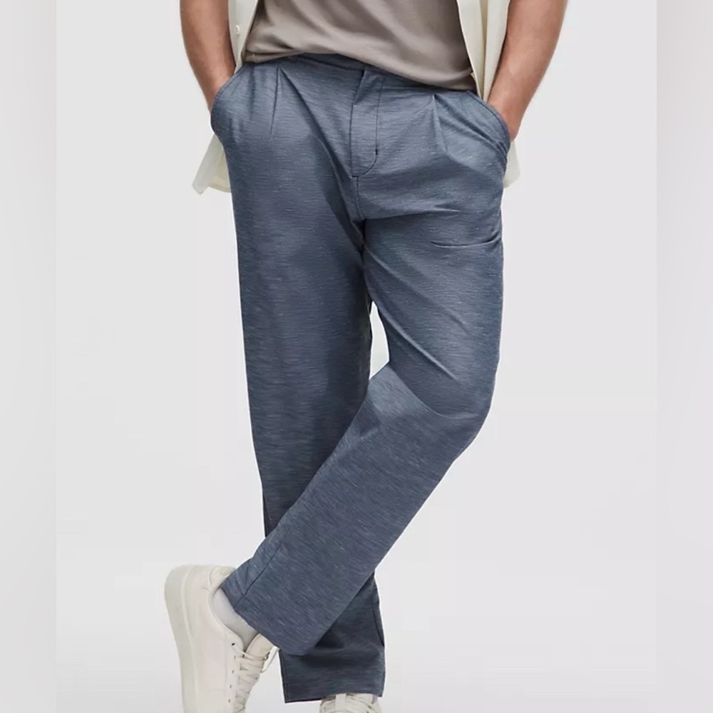 NWT LuluLinen Pleated Trouser Regular - Club Blue
